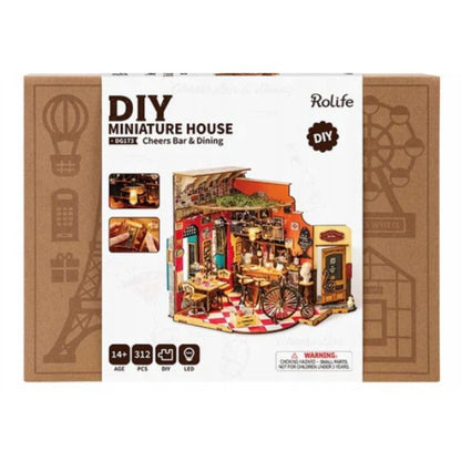 Robotime DIY Mini House Cheers Bar & Dining