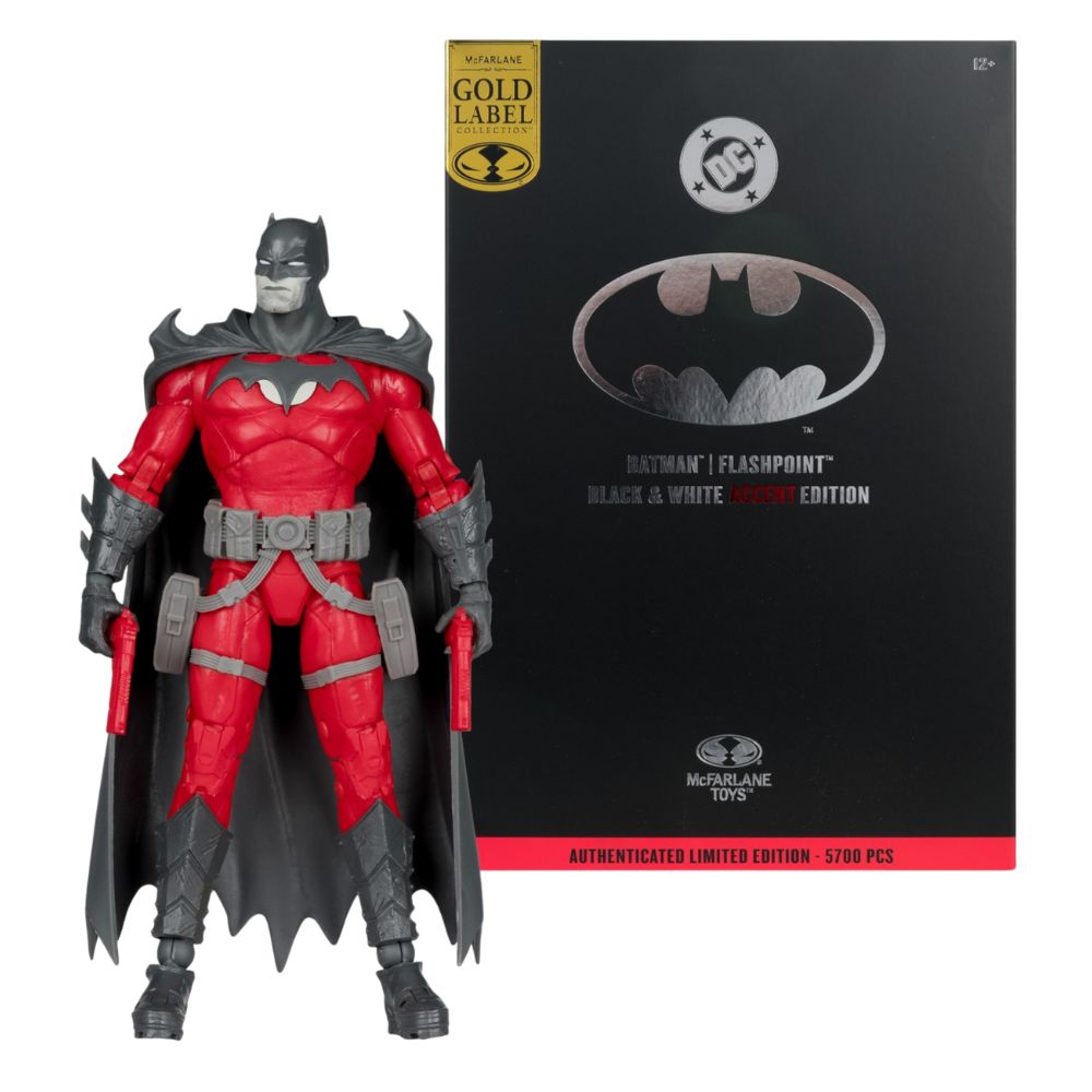 DC Multiverse - Batman Flashpoint/ B & W With Accent (Gold Label) 7 Inch Figure
