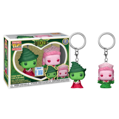 Wicked (2024) - Elphaba Thropp & Glinda Upland (Ombre) Pocket Pop! Keychain 2 Pack
