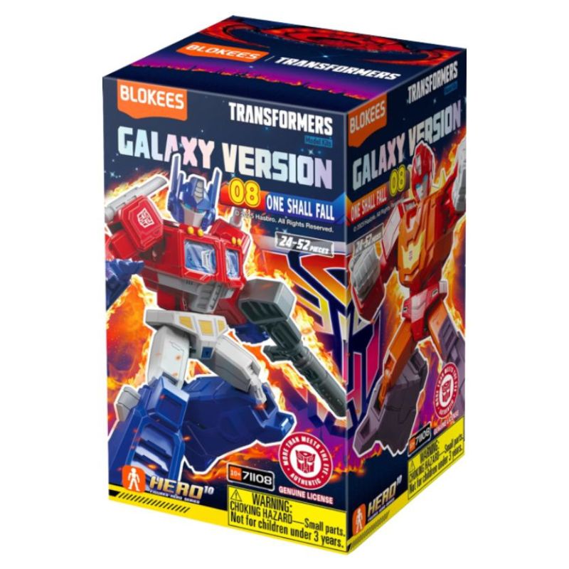Blokees Figures - Transformers Galaxy Version 08 "One Shall Fall" Blind Box Display (9 Units)