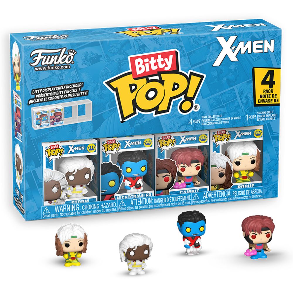 X-Men - Rogue, Nightcrawler, Gambit & Storm Bitty Pop! Vinyl 4 Pack