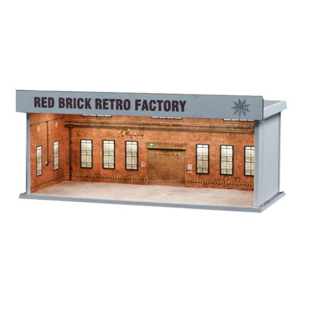 1:64 Diorama - Red Brick Retro Factory Miniature Scene