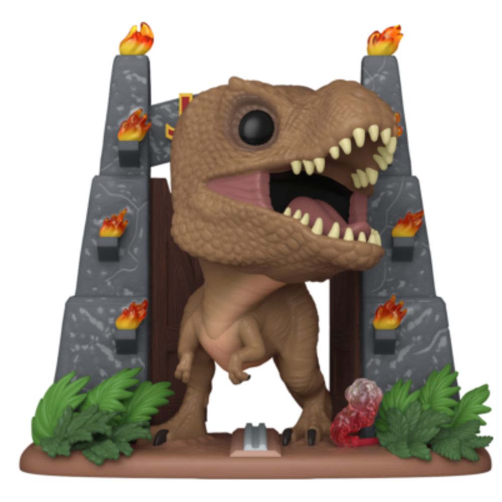 Jurassic Park - Tyrannosaurus Rex with Gates Deluxe Pop! Vinyl
