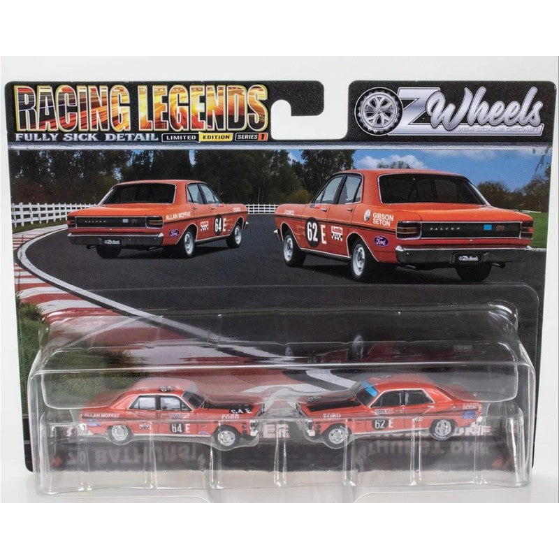 Oz Wheels Racing Legends FSD, Bathurst Twin Set - #64E 1970 Winner & #62E Ford XW Falcon, 1:64 Scale Diecast Car