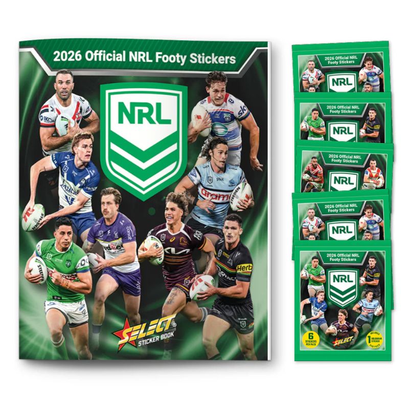 2026 NRL Stickers Book + 5 Packs