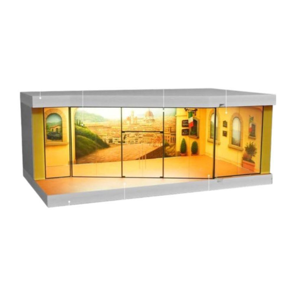 1:64 Diorama - Italian Style Street Exhibition Hall Miniature Scene