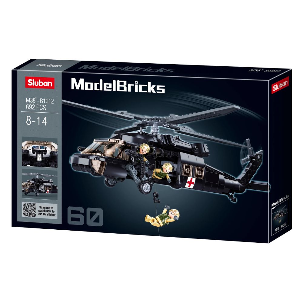MB Helicopter Black Hawk 692 Pieces Ages 8+ C6