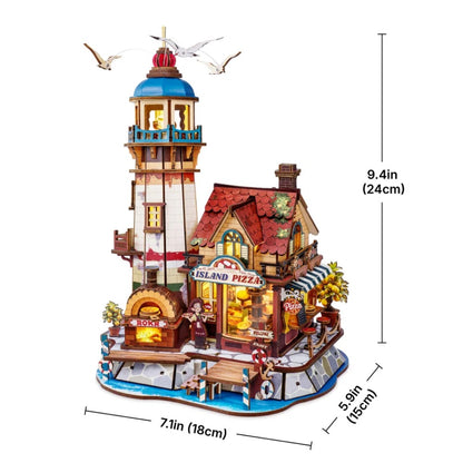 Robotime - ROKR Chillbay Pizzeria Mechanical Wooden 3D Puzzle