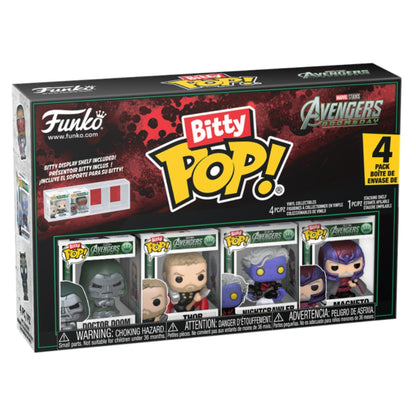 Avengers: Doomsday - Doctor Doom, Thor, Nightcrawler & Magneto Bitty Pop! Vinyl 4 Pack