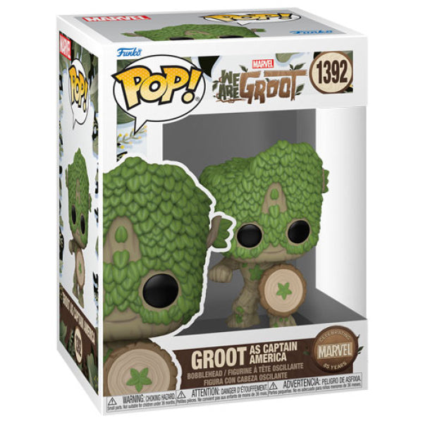Marvel 85th Anniversary - We Are Groot - Groot Captain America Pop! Vinyl