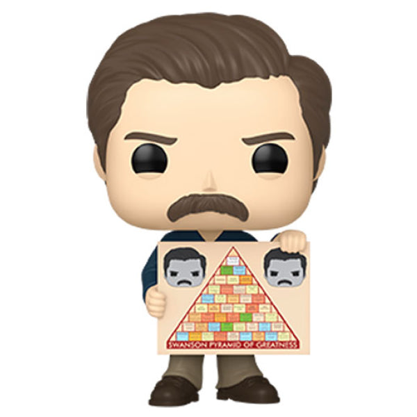 Parks and Recreation 15th Anniversary - Ron Swanson with Pyramid of Greatness Pop! Vinyl