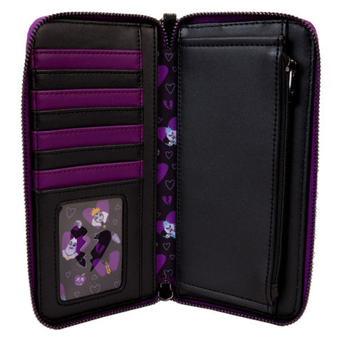 Image of Loungefly - Disney Villains - Curse Your Hearts Zip Wristlet Wallet