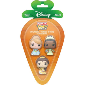 Disney - Cinderella, Belle, Tiana Carrot Pocket Pop! 3-Pack