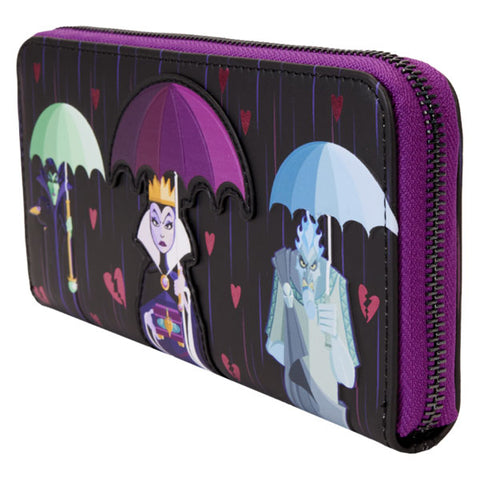Loungefly Disney Villains Curse Your Hearts Zip Wristlet