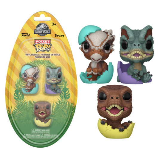 Jurassic Park - Hatching Pocket Pop! Vinyl 3 Pack