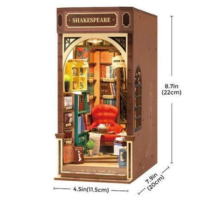 Robotime DIY Book Nook Kit Shakespeare Bookstore
