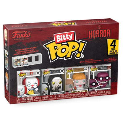 Warner Bros. Horror - Penywise, The Nun, Annabelle & The Crooked Man Bitty Pop! Vinyl 4 Pack