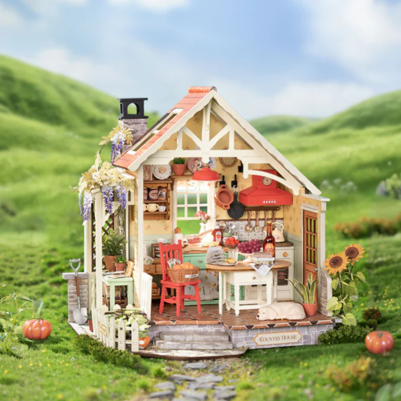 Robotime DIY Mini House Sunlit Farmhouse Kitchen
