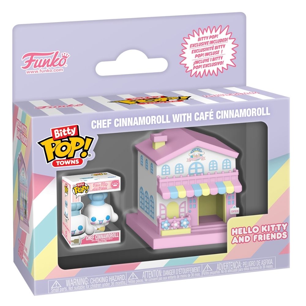 Hello Kitty and Friends - Chef Cinnamoroll with Café Cinnamoroll Bitty Pop! Town