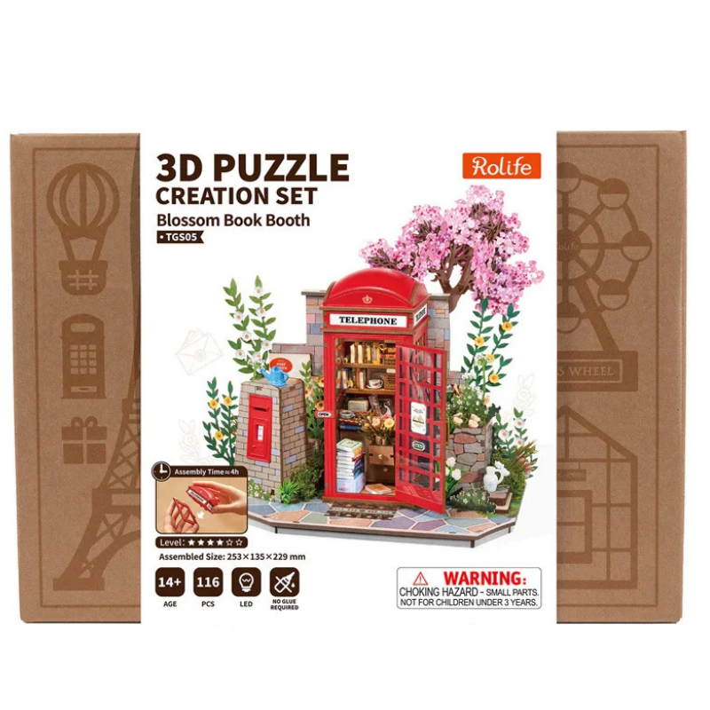 Robotime DIY Blossom Book Booth