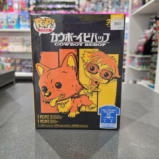 Funko Pop Tee Cowboy Bebop EIN Vinyl Figure and Large L Shirt