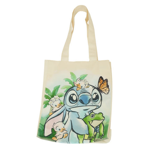 Image of Loungefly - Lilo & Stitch - Stitch Springtime Daisy Canvas Tote Bag