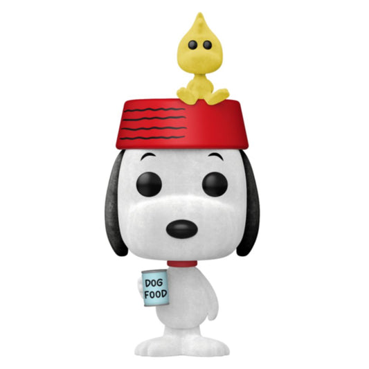 Peanuts - Snoopy with Woodstock Flocked Pop! Vinyl
