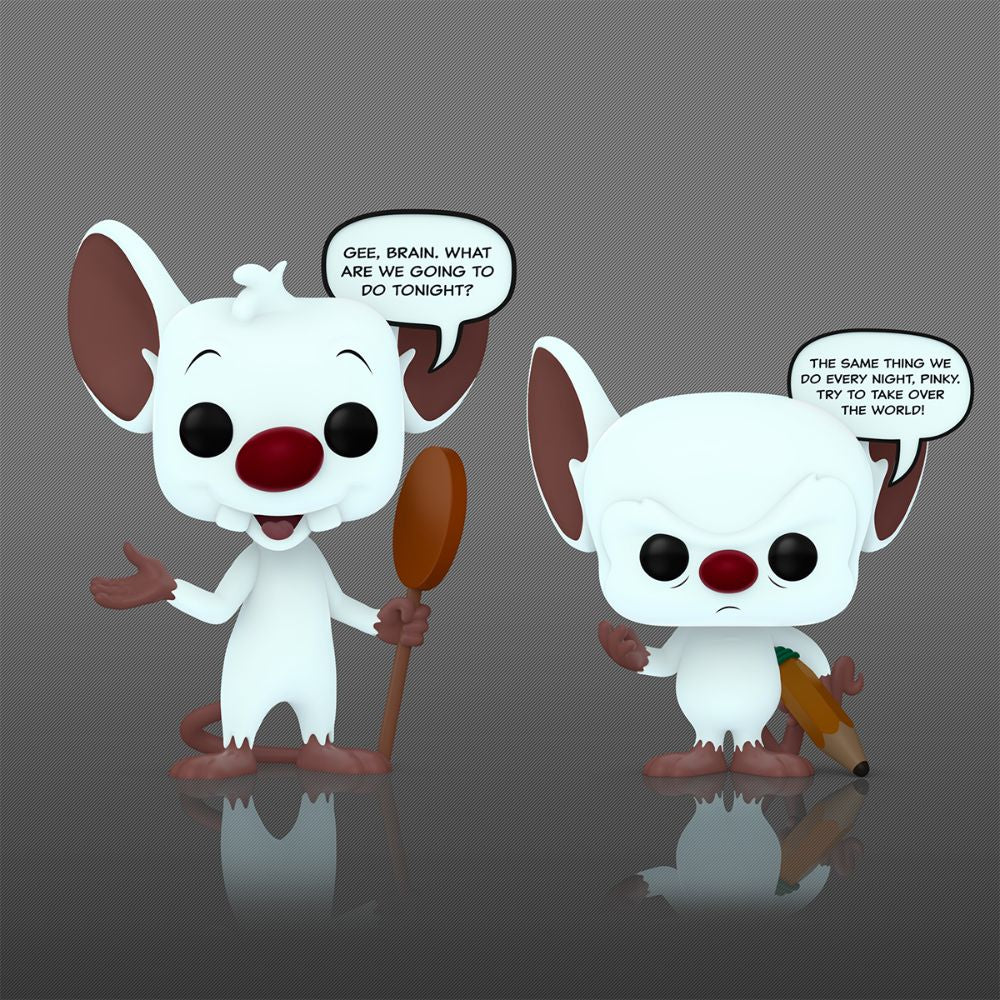 Pinky & The Brain - Pinky & The Brain Pop! Sayings Glow in the Dark US Exclusive Pop! Vinyl 2 Pack