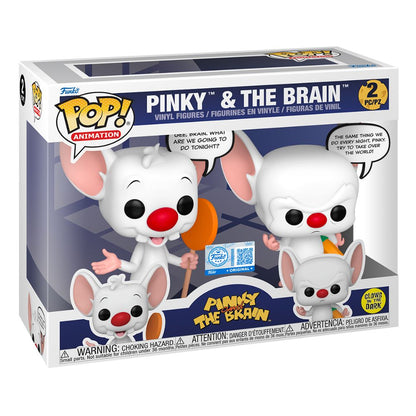 Pinky & The Brain - Pinky & The Brain Pop! Sayings Glow in the Dark US Exclusive Pop! Vinyl 2 Pack