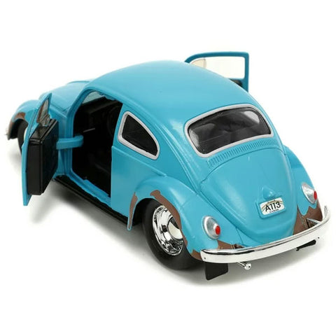 Image of Lilo & Stitch - Volkswagen Beetle (Blue) 1:32 Scale with Stitch Metal Figure