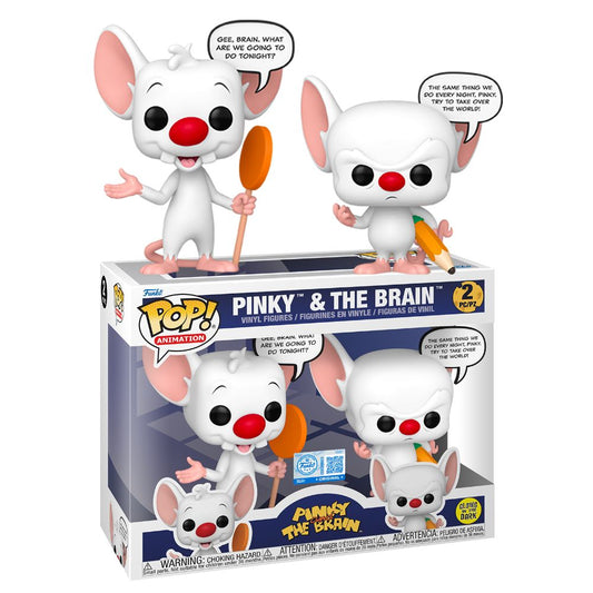 Pinky & The Brain - Pinky & The Brain Pop! Sayings Glow in the Dark US Exclusive Pop! Vinyl 2 Pack