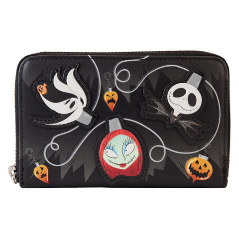 Image of Loungefly - Nightmare Before Christmas - Tree String Lights Glow Zip Around Wallet