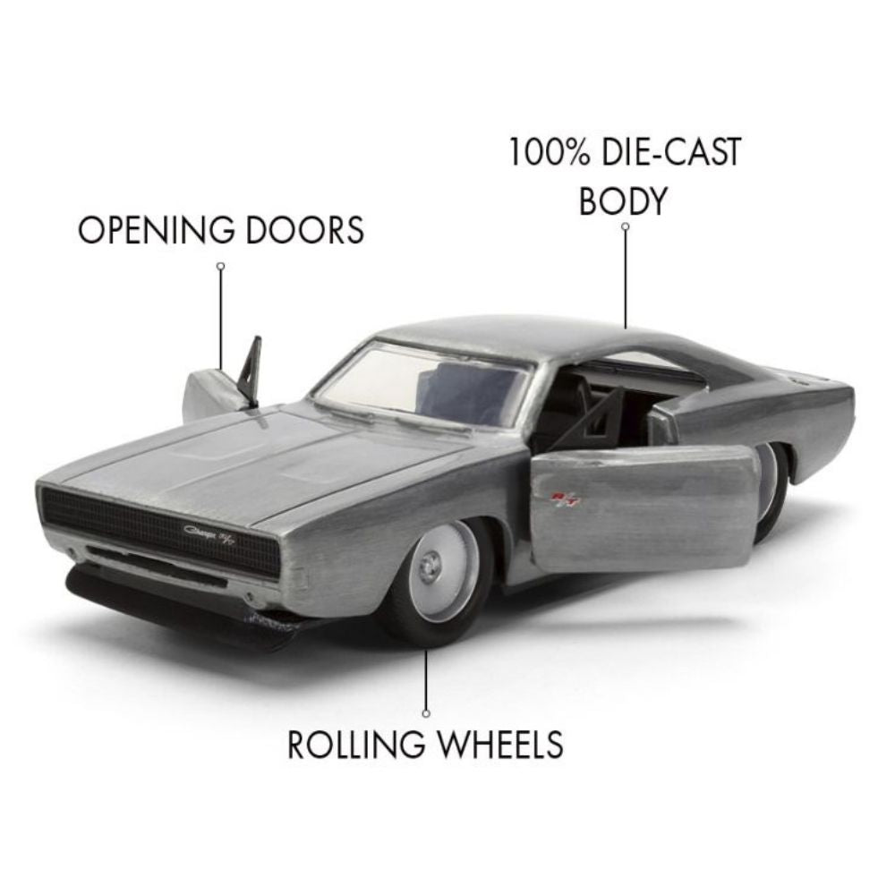 Fast & Furious - Dom's Dodge Charger (Bare Metal) 1:32 Scale Diecast Vehicle