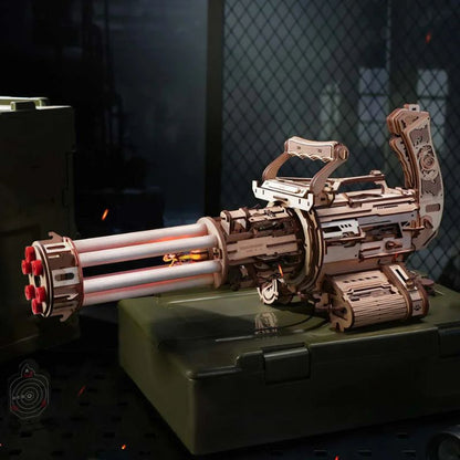 Robotime DIY Rotating Barrel Toy Machine Gun