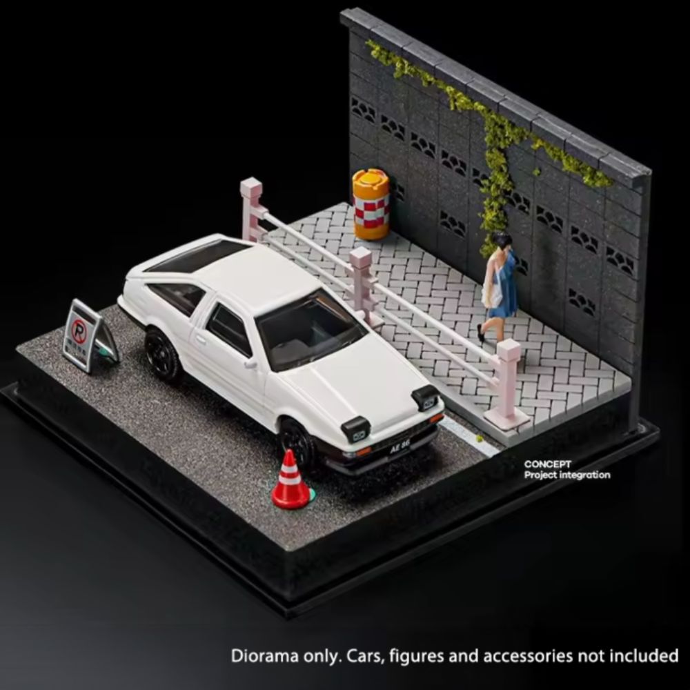 1:64 Diorama - Street Side Background Railing Miniature Scene