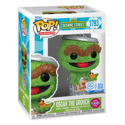 Sesame Street - Oscar the Grouch Flocked Pop! Vinyl