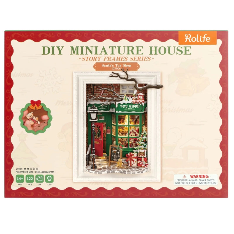 Robotime DIY Mini House Santas Toy Shop