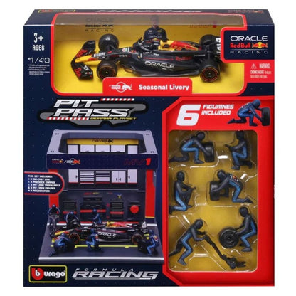 Bburago F1 1:43 Playset 1:43 2024 Red Bull Pit Pass Competition F-1  Play Set - Verstappen #1