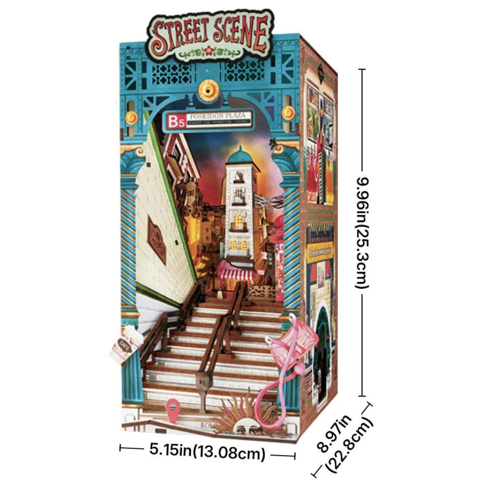Robotime DIY Bookends Kit Street Scene