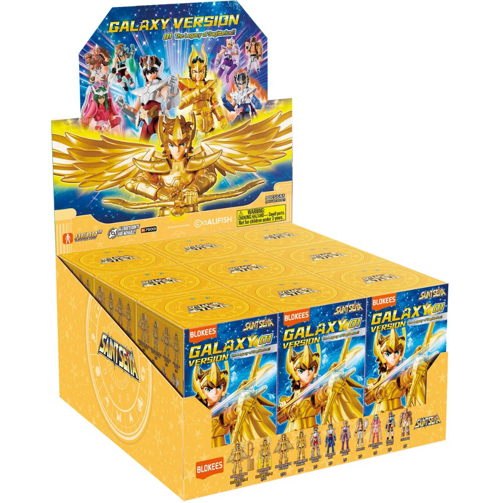 Blokees Figures - Saint Seiya - Galaxy Version 01 "Saint Seiya" Blind Box Display (9 Units