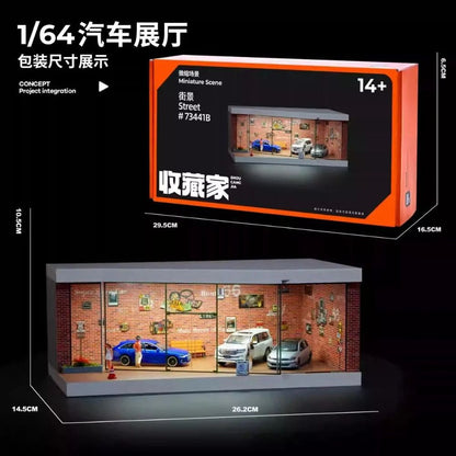1:64 Diorama - Red Brick Exhibition Hall Miniature Scene