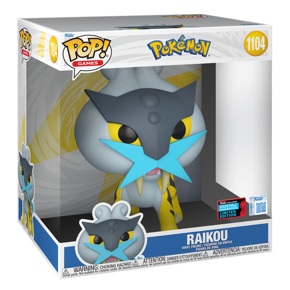 NYCC 2025 - Pokemon - Raikou 10 Inch US Exclusive Pop! Vinyl