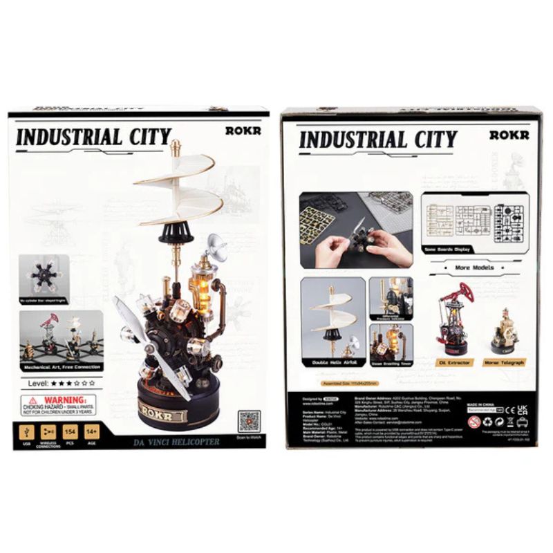 Robotime - Industrial City Da Vinci Helicopter