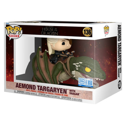 Game of Thrones: House of the Dragon - Aemond Targaryen with Vhagar Pop! Rides Vinyl