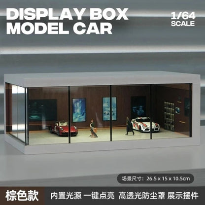 1:64 Diorama – Chevrolet Board with Light Box Single Parking Space – Brown A