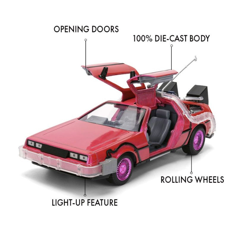 Pink Slips - 1:24 Delorean Pink (Pink) Diecast Vehicle