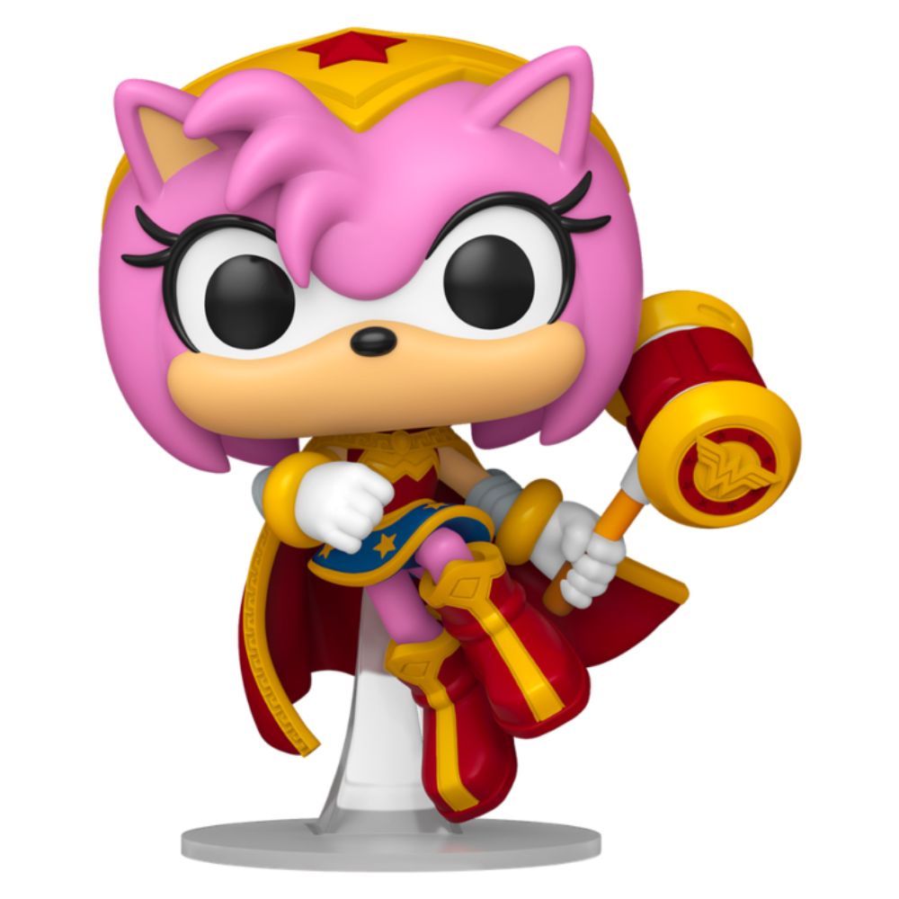 Justice League x Sonic the Hedgehog - Amy Rose as Wonder Woman Pop! Vinyl