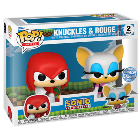 Image of Sonic the Hedgehog - Knuckles & Rouge US Exclusive Pop! Vinyl 2 Pack