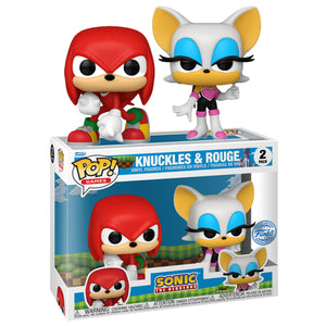 Sonic the Hedgehog - Knuckles & Rouge US Exclusive Pop! Vinyl 2 Pack