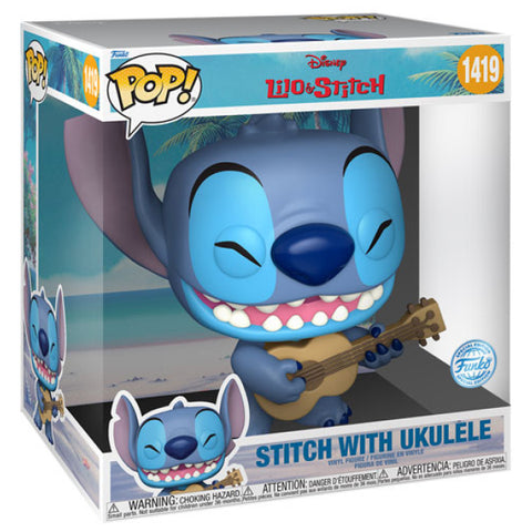 Image of Lilo & Stitch - Stitch with Ukelele 10 Inch US Exclusive Pop! Vinyl (Store Pick Up Only)
